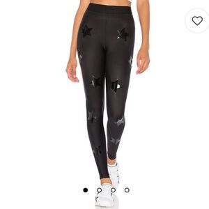 Ultracor Ultra Lux Knockout Star Leggings in Nero & Patent Nero - Sz: L